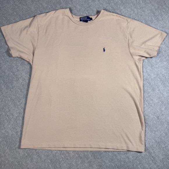 Polo Ralph Lauren Other - POLO RALPH LAUREN Vintage Shirt Men L Beige Cotton Pony Logo Preppy